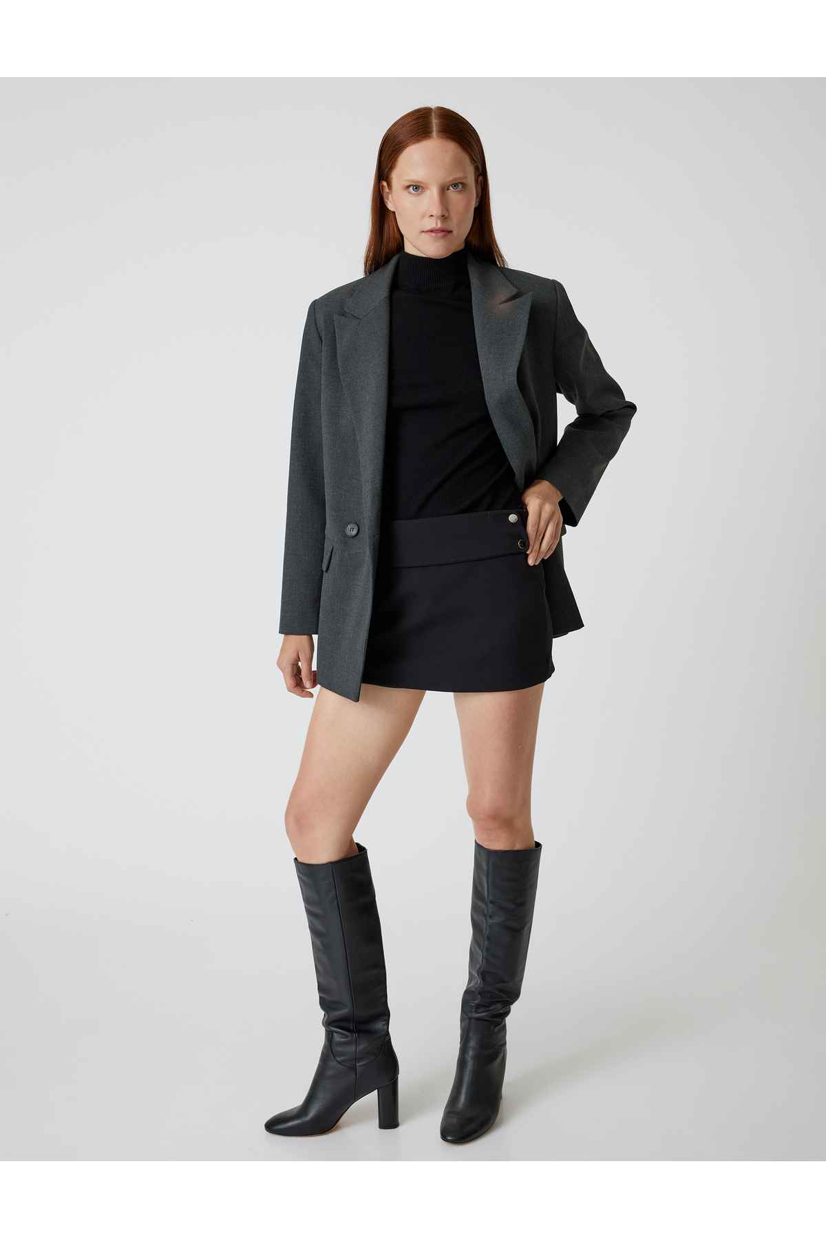 مینی شلوارک دامن کوتاه کمر باریک دکمه مناسب