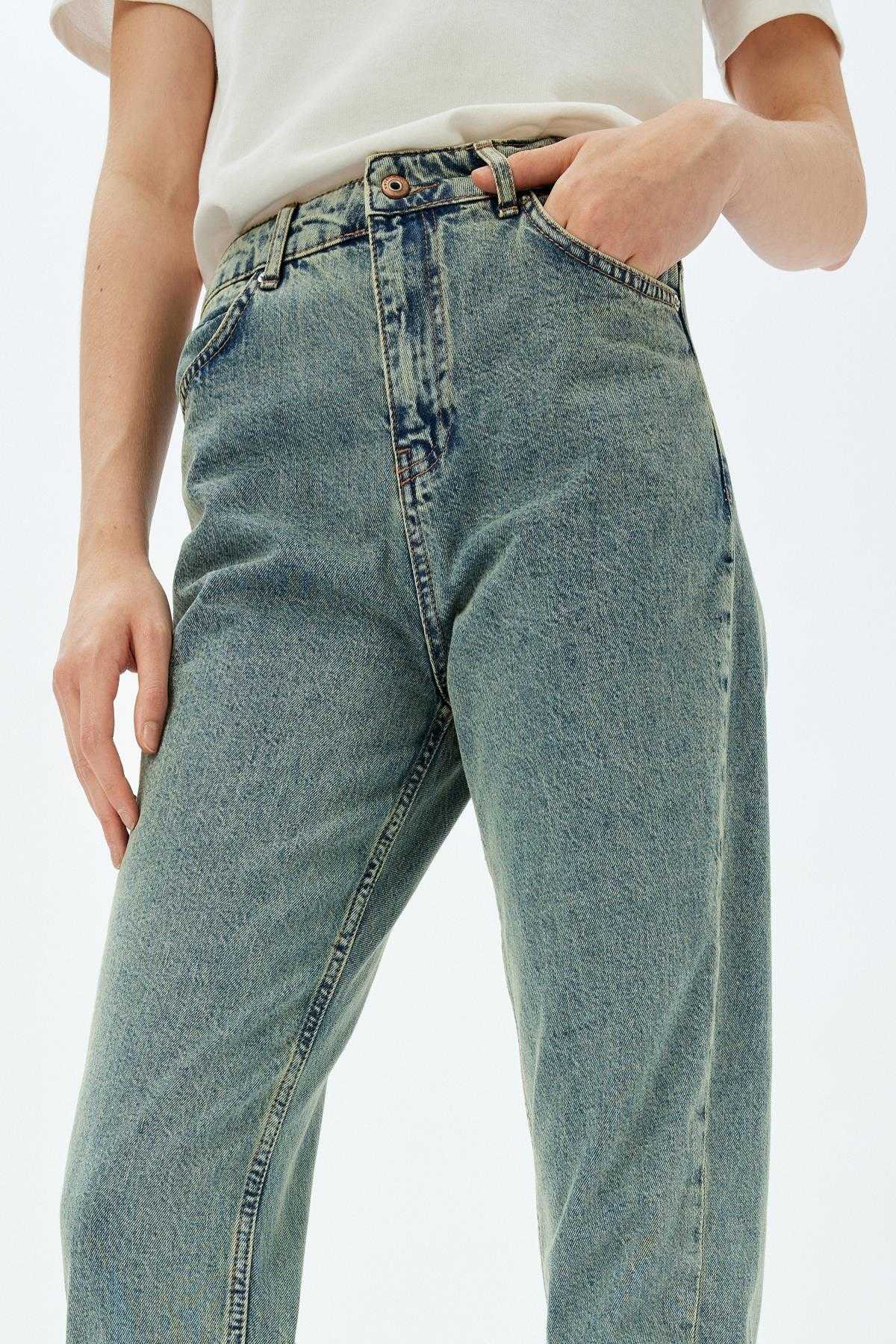 شلوار جین زنانه نیلی متوسط