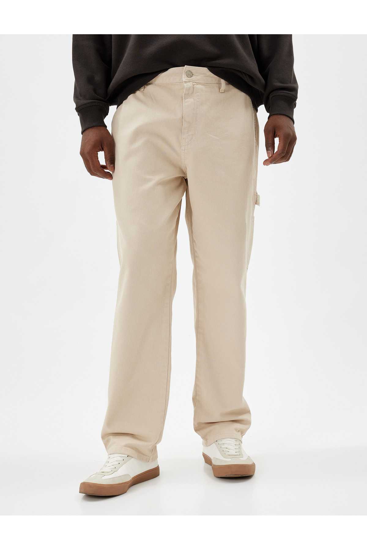 جیب شلوار چینی با جزئیات پنبه