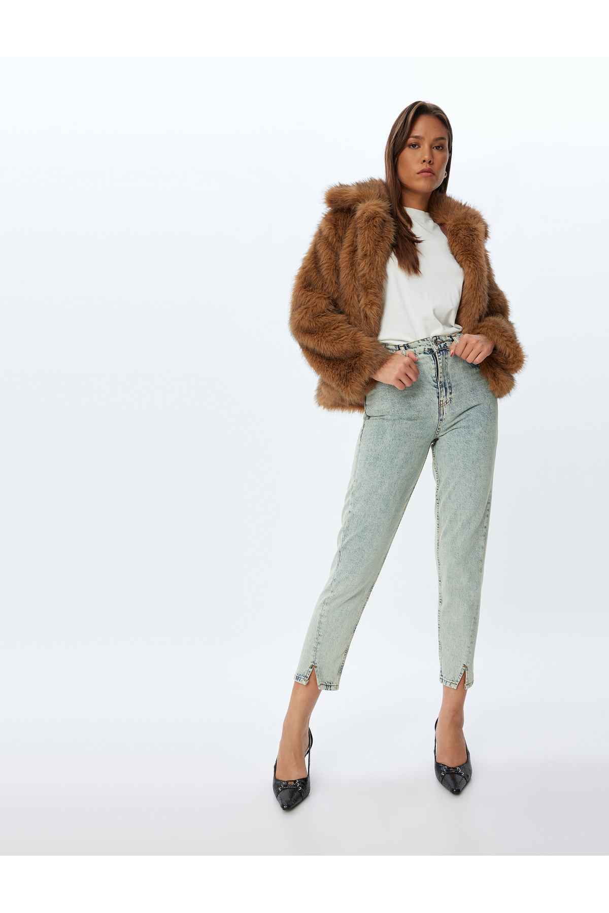 شلوار جین زنانه نیلی متوسط