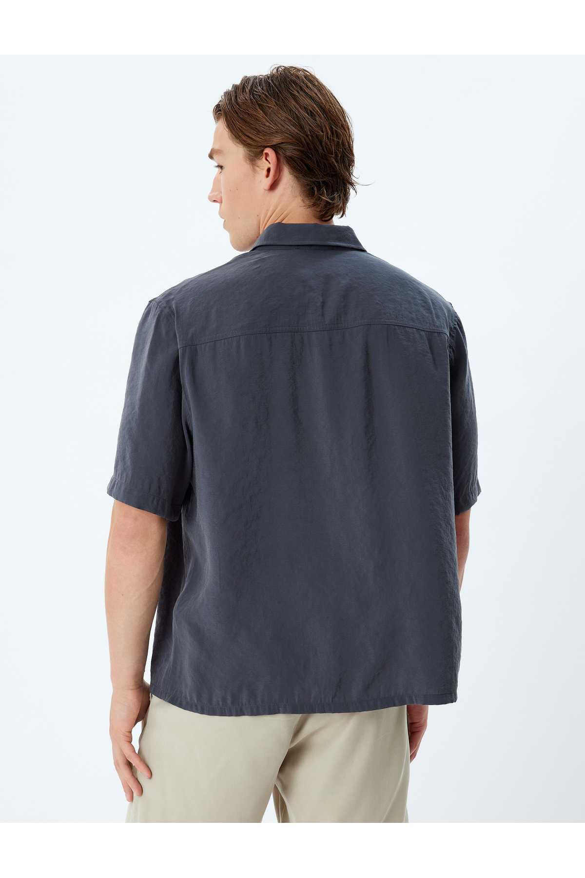 پیراهن پایه آستین کوتاه جیبی