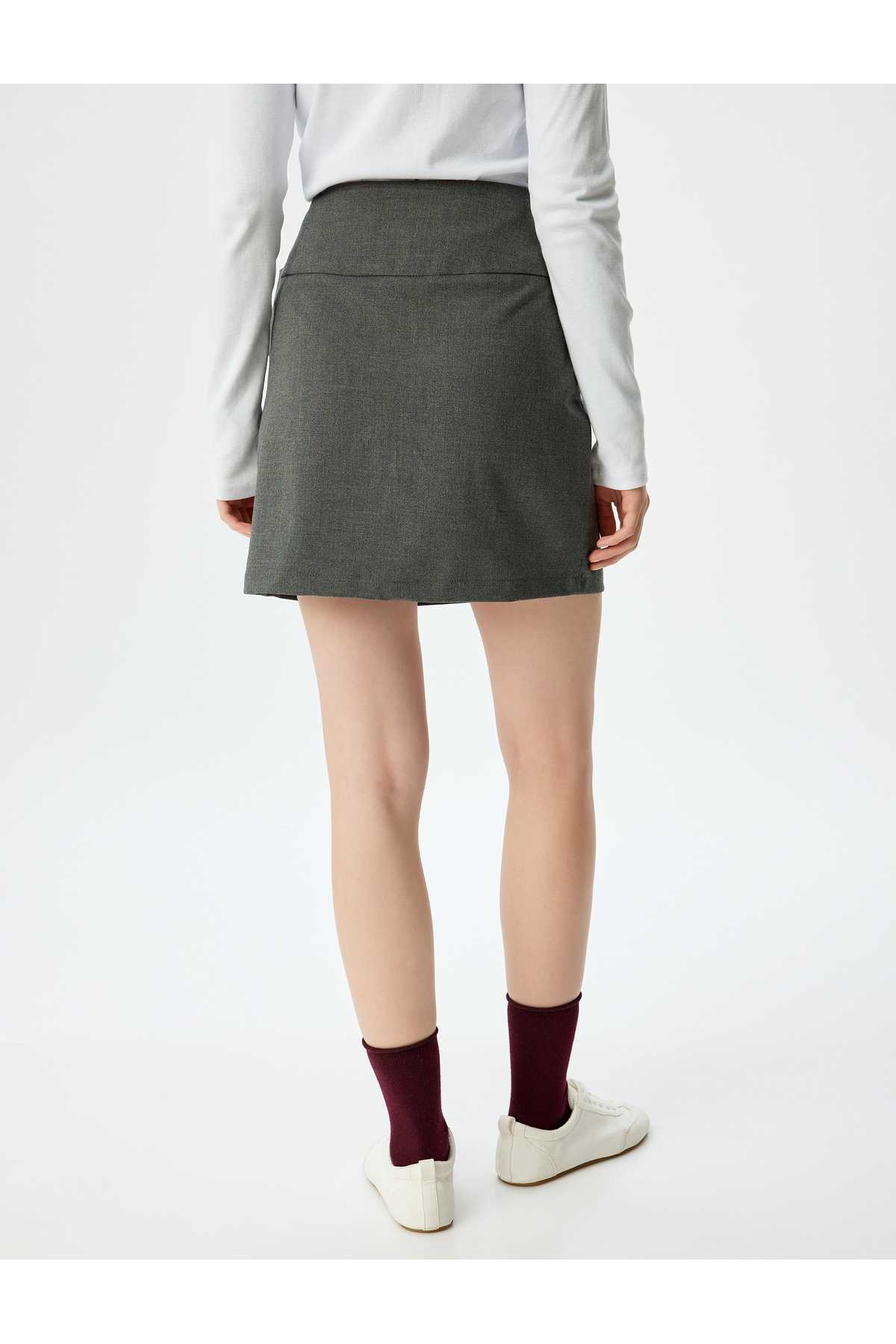 دامن A-Line با جزئیات پاپیون کوچک