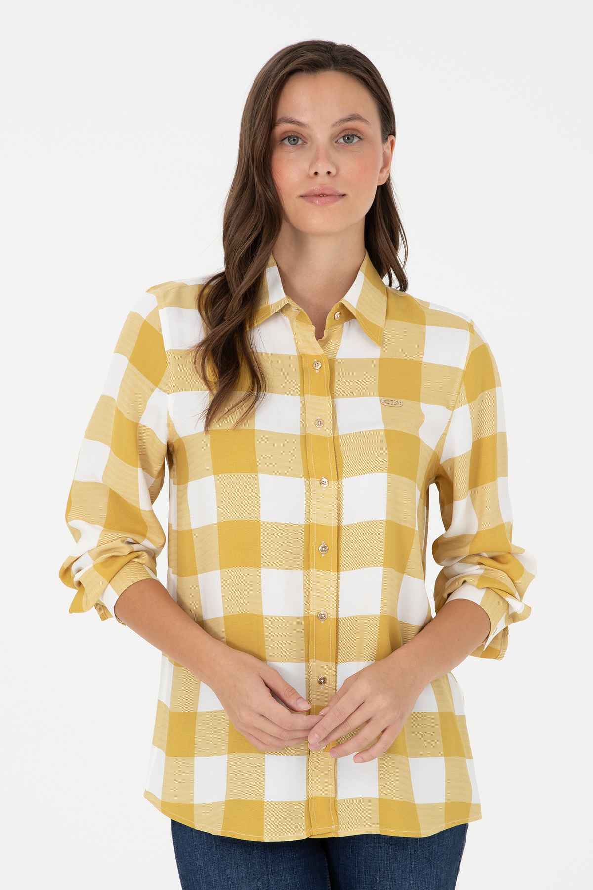 پیراهن آستین بلند بنفش زن 50291096-VR038