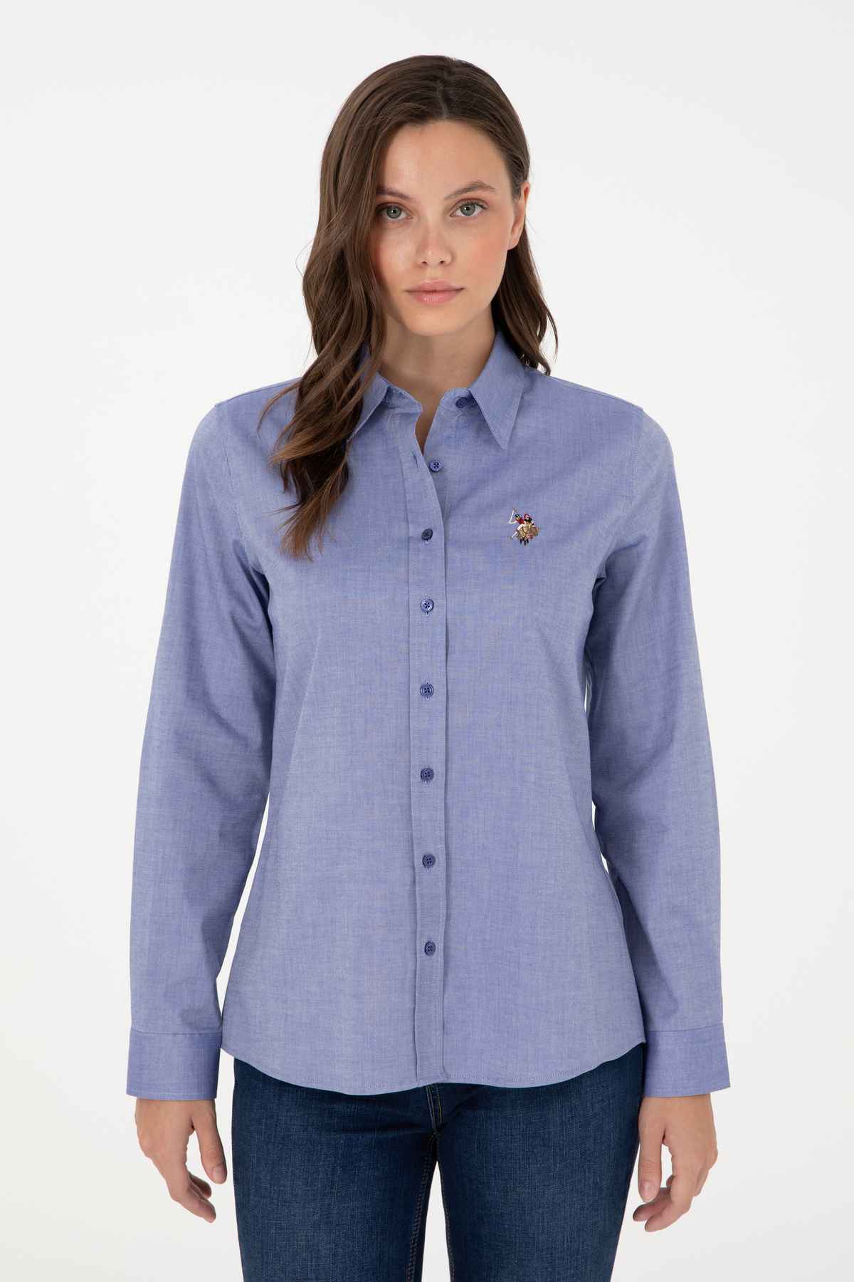 پیراهن پایه آستین بلند آبی سرمه ای زنانه 50295710-VR033