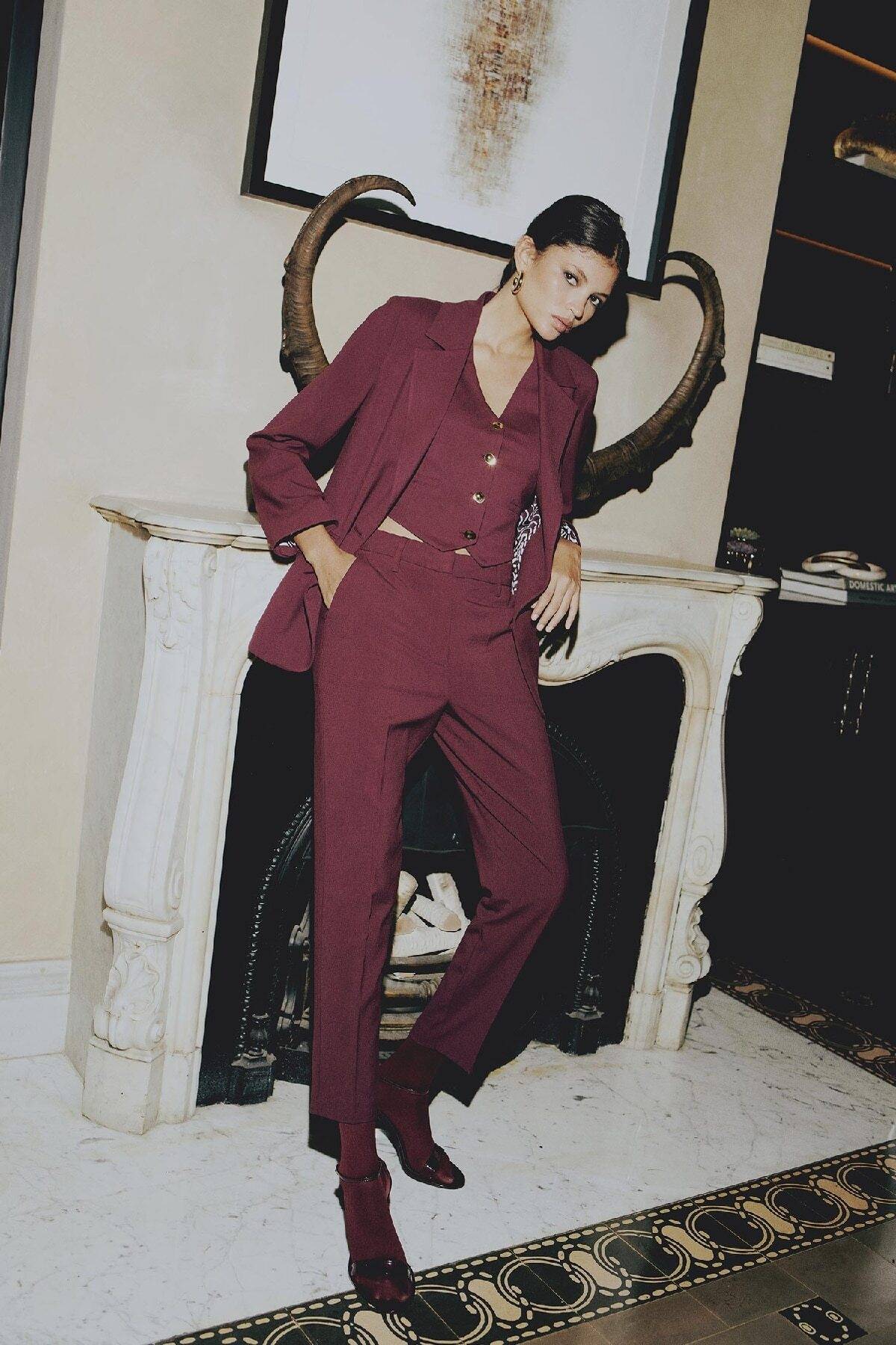 Sorbet x DeFacto هویج مناسب هویج برش معمولی کمر راست شلوار جیبی