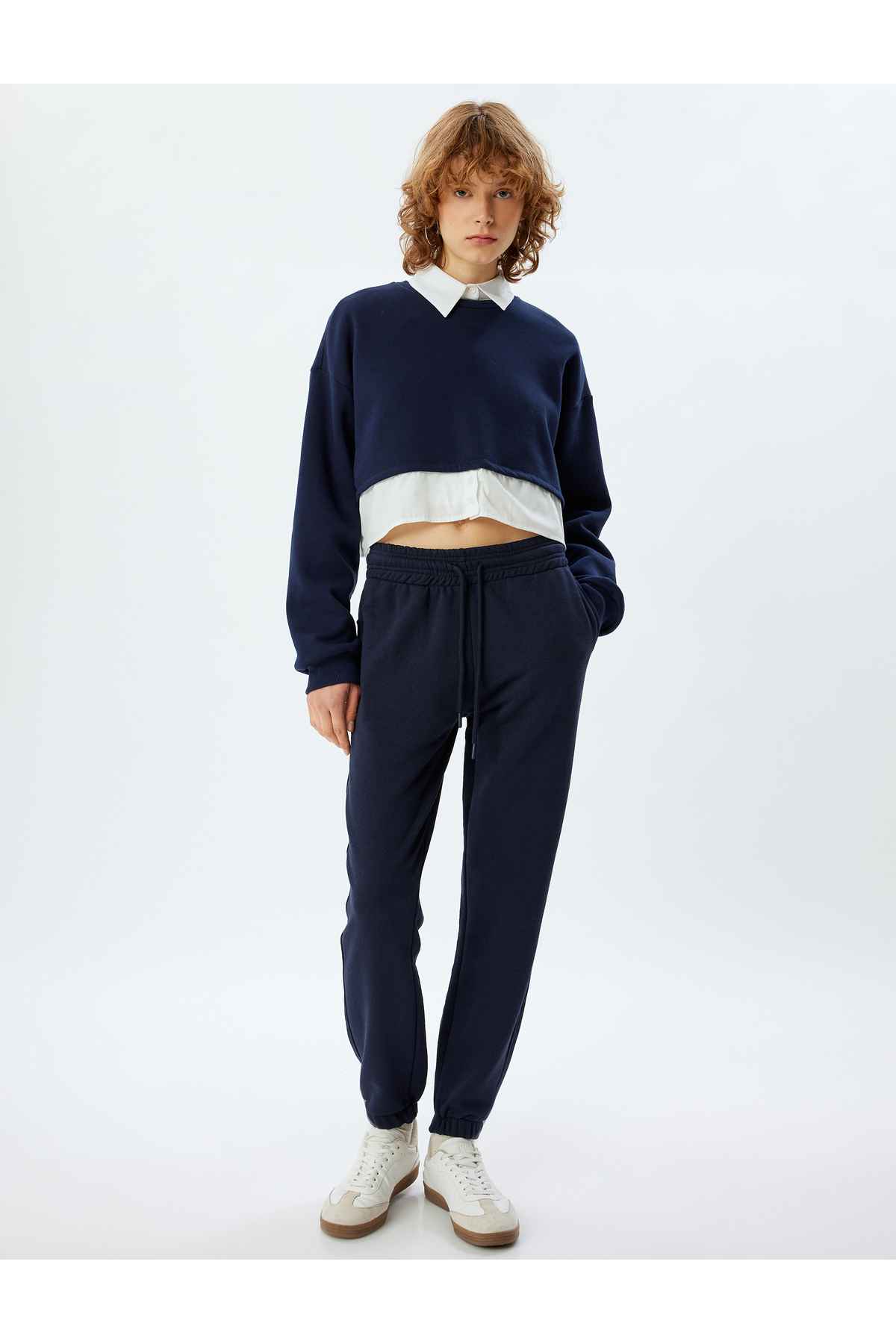 جیب شلوار ورزشی Jogger با جزییات توری با تناسب راحت