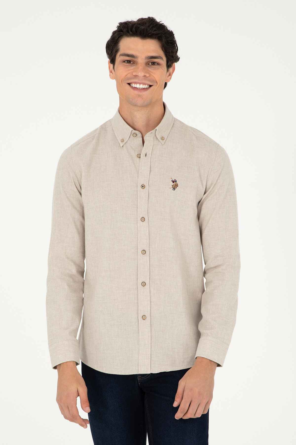 پیراهن مردانه آستین بلند پایه 50293980-VR046