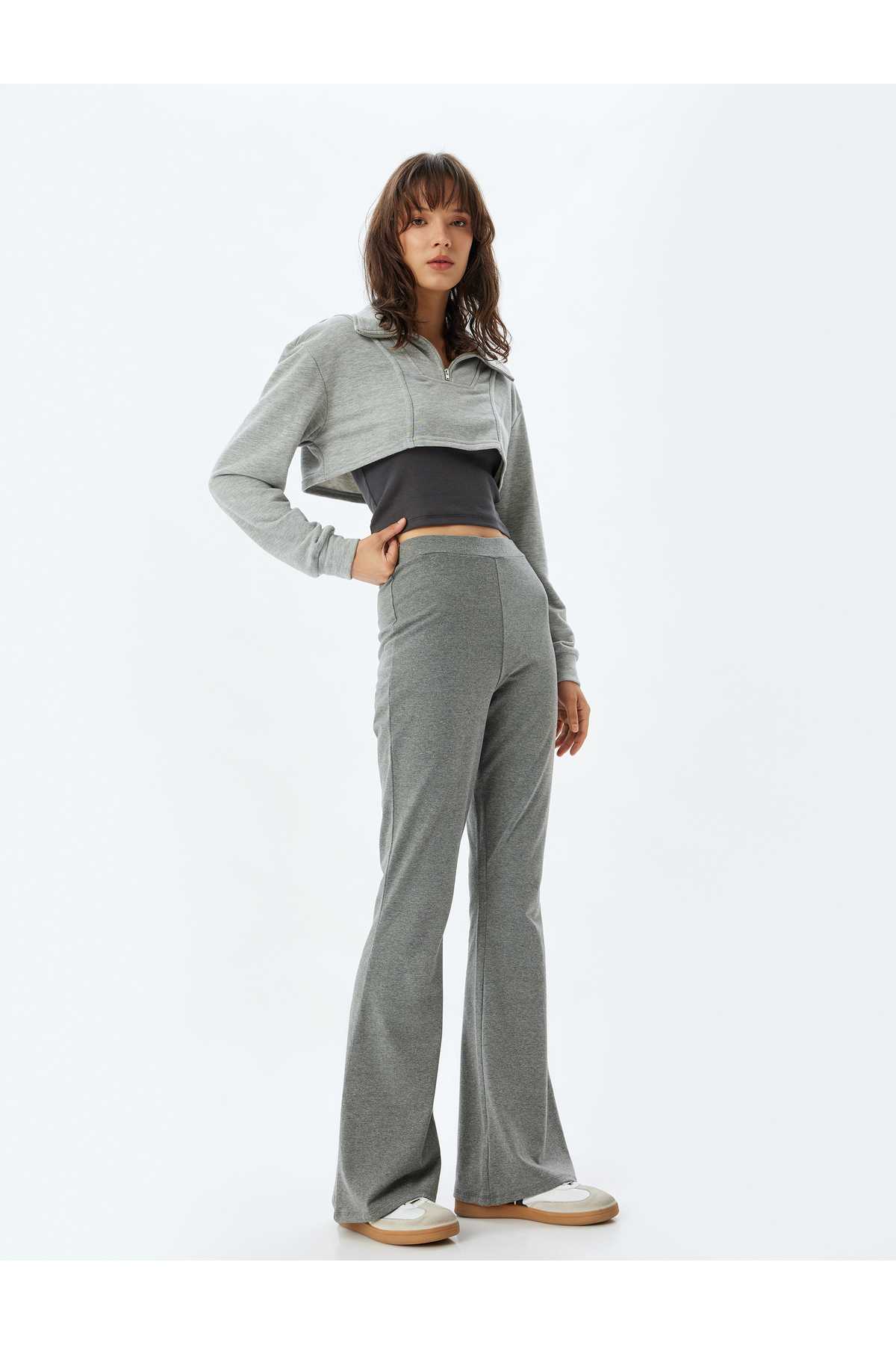 Flare Leg Tracksuit Pants Slim Fit Standard Standard