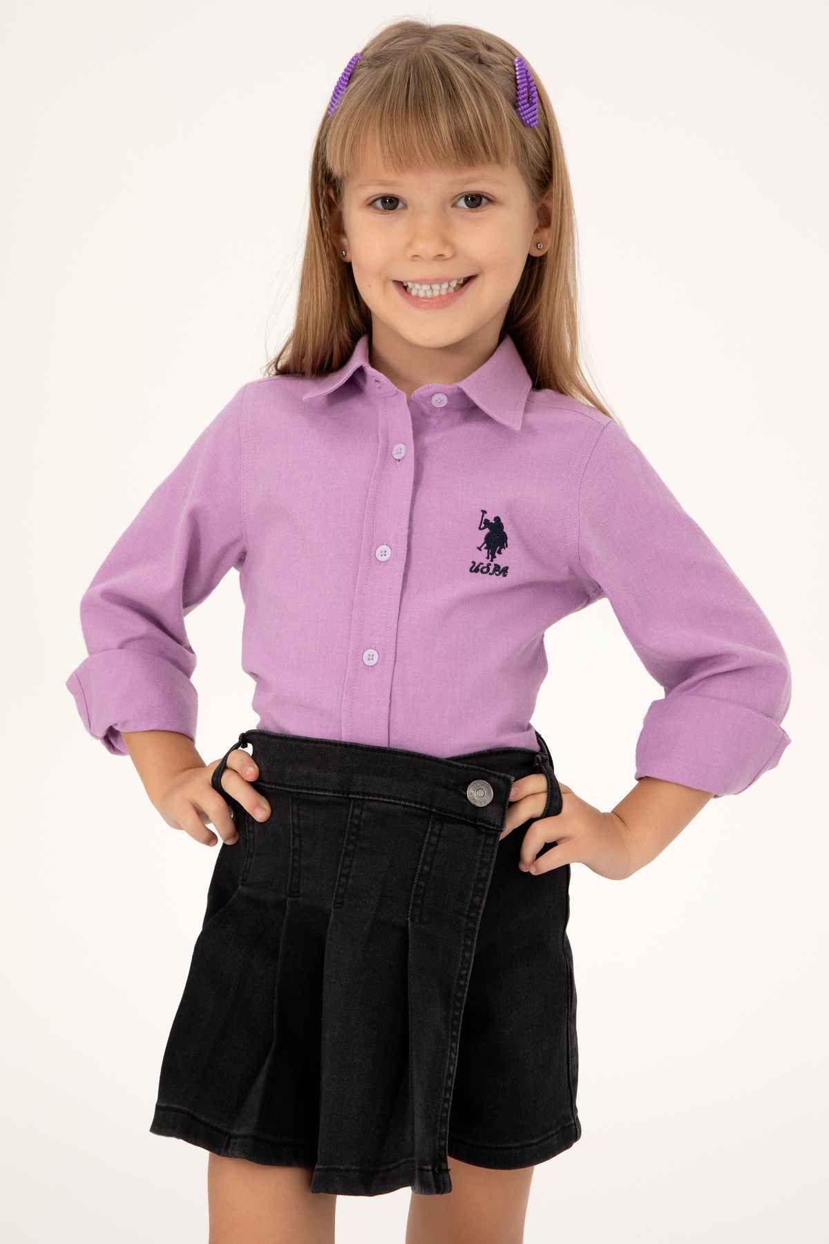 پیراهن آستین بلند دخترانه اکرو 50297426-VR019