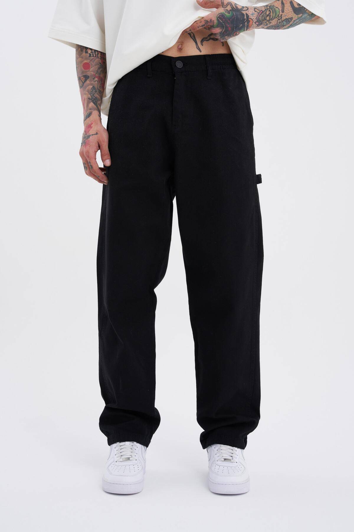 شلوار جین مشکی معمولی مردانه