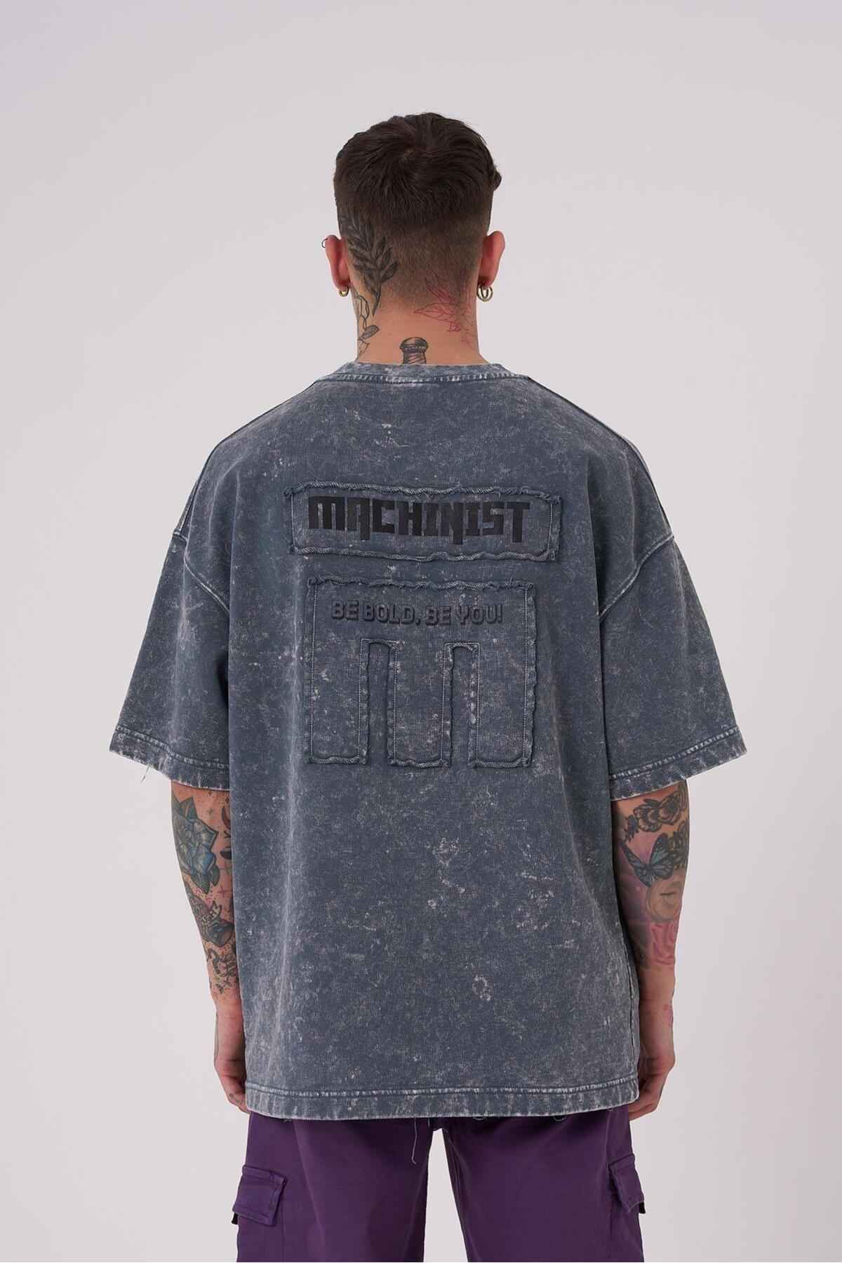 تیشرت ابری نیلی سایز بزرگ مردانه Be Bold Be You قابل شستشو