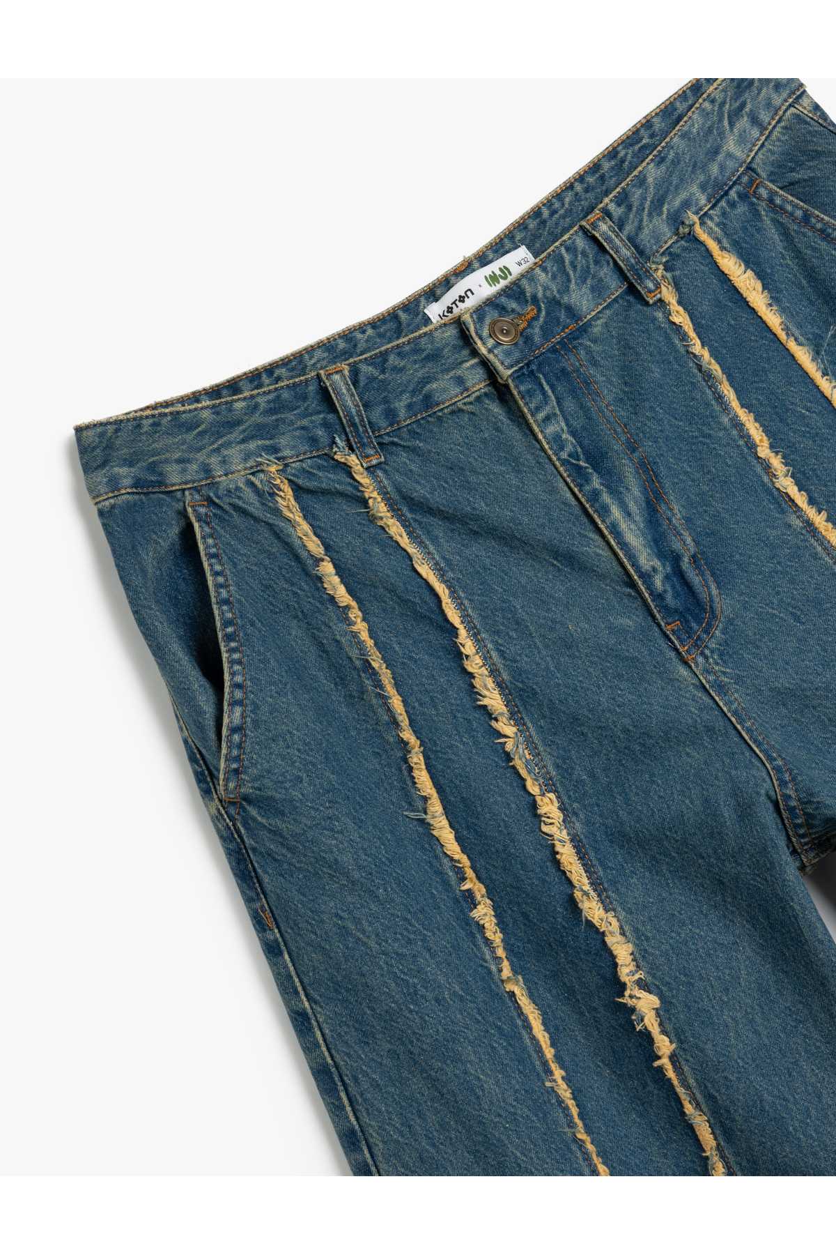 X insi - سیم پیچ با روبان قالب راحت روبان با جزئیات بالون مناسب جین