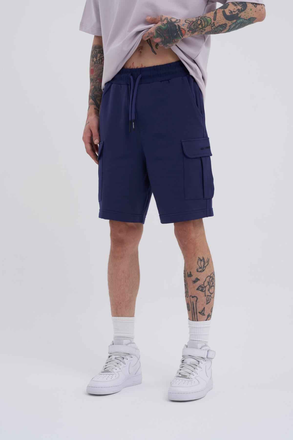 شلوارک ساده خاکستری مردانه