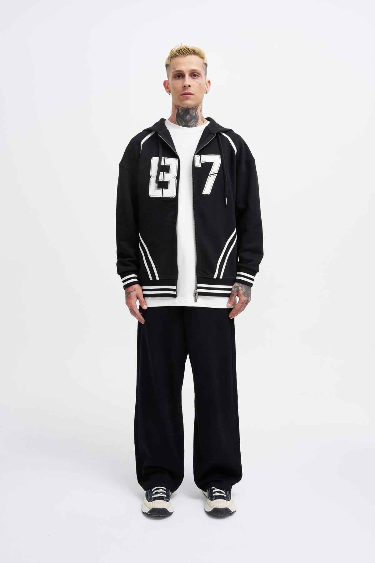 کت زیپ دار مشکی مردانه مدل 87