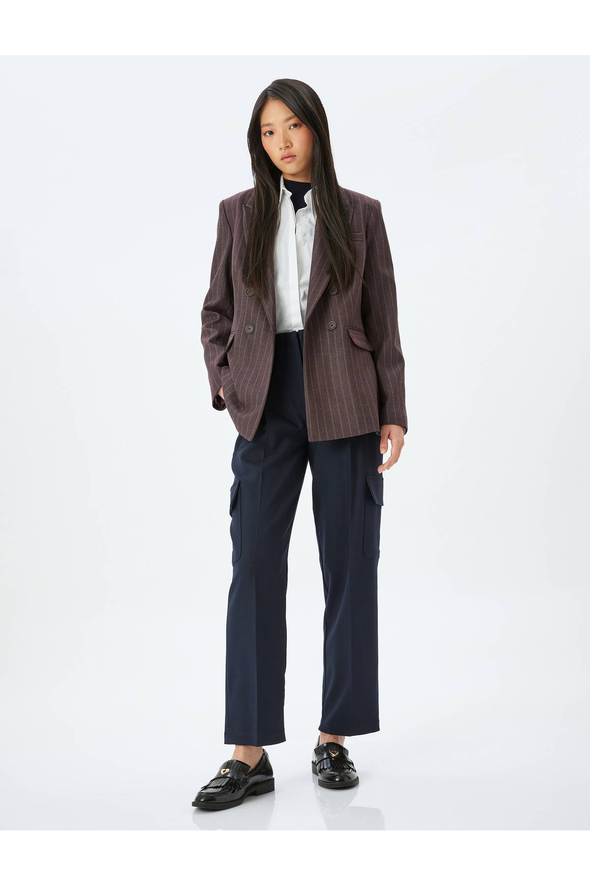 شلوار باری برش کمر بالا