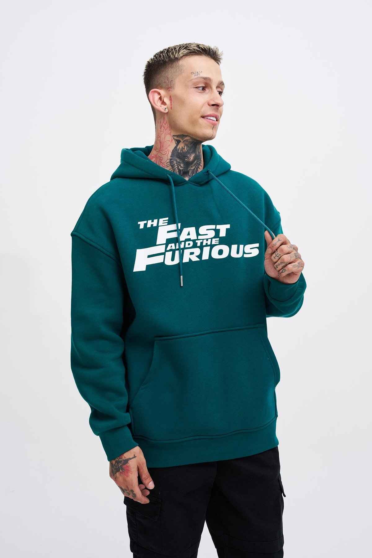 سویشرت مردانه اکرو سایز کلاهدار فست خشمگین