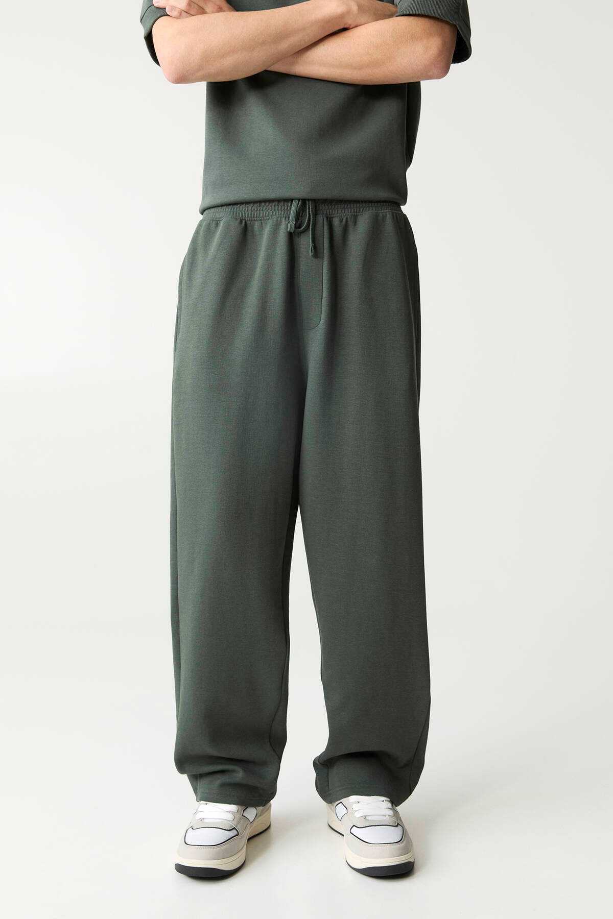 شلوار گرمکن پارچه ای اینترلاک