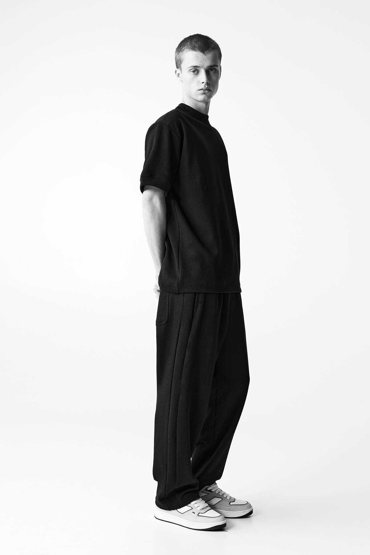 شلوار گرمکن پارچه ای اینترلاک