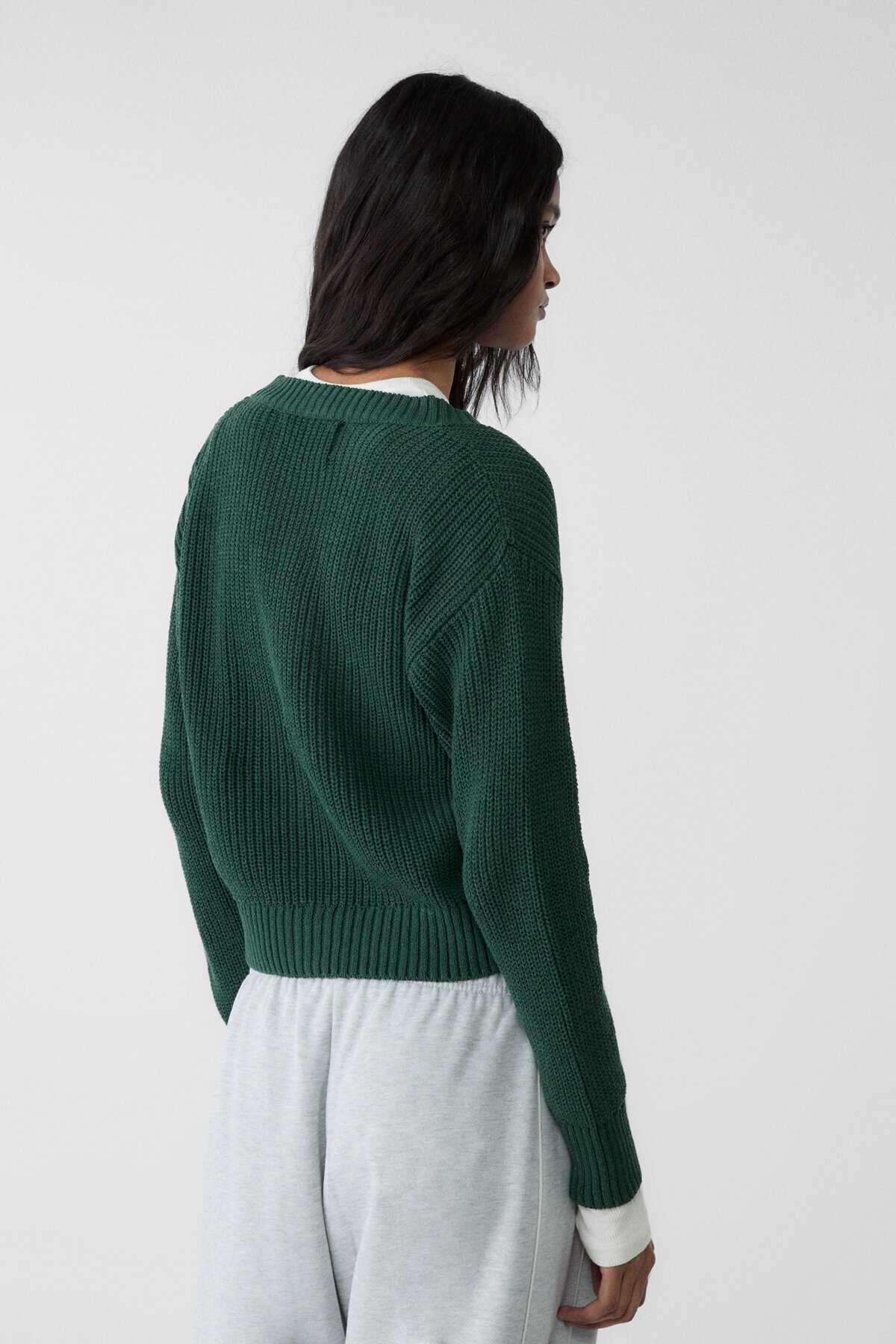 ژاکت بافتنی دکمه دار