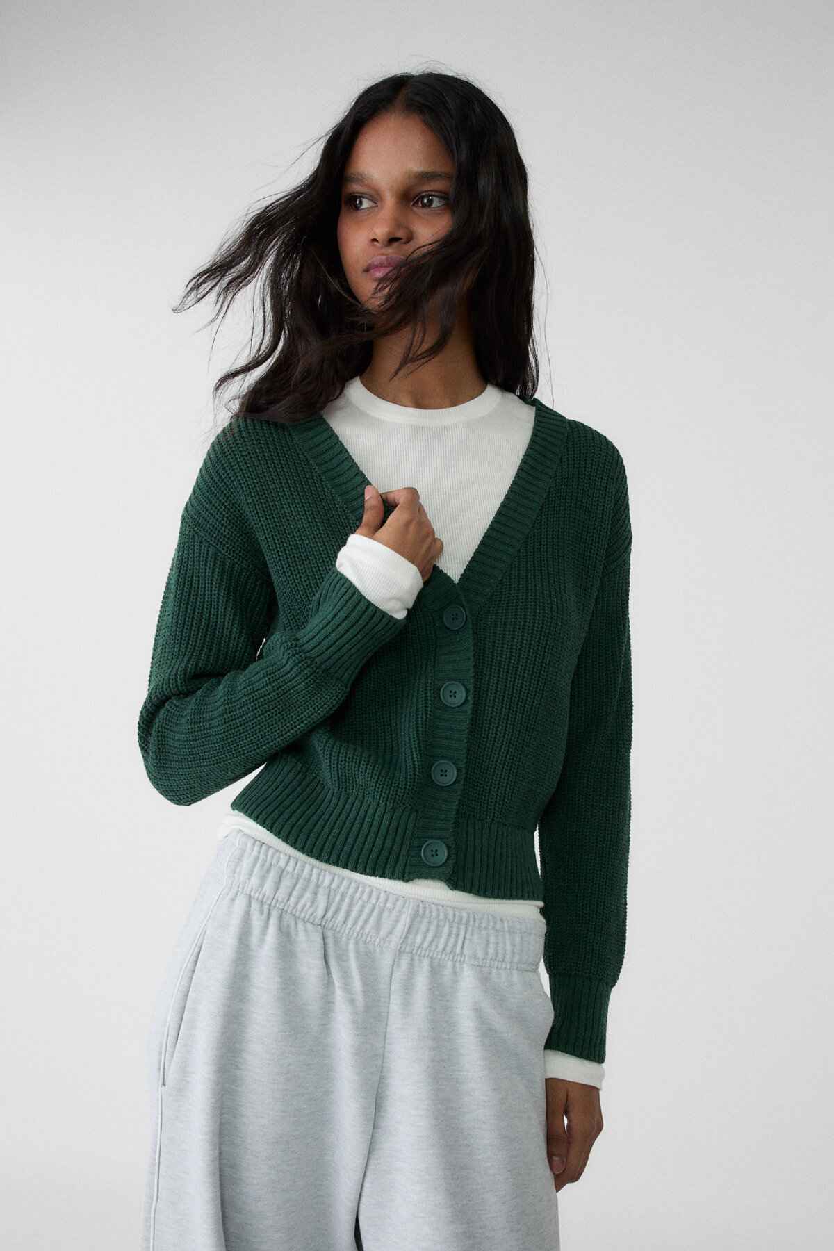 ژاکت بافتنی دکمه دار