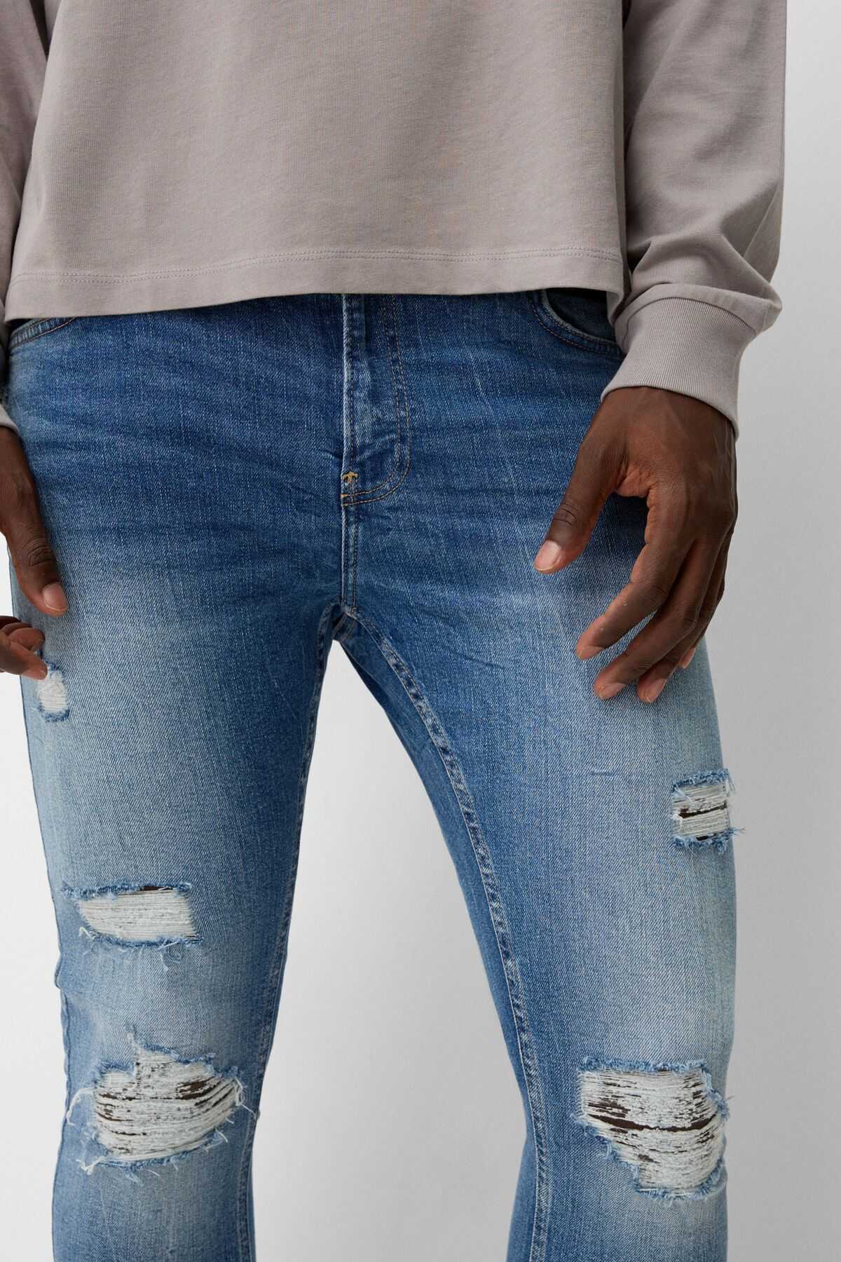 شلوار جین فوق العاده لاغر پریشان