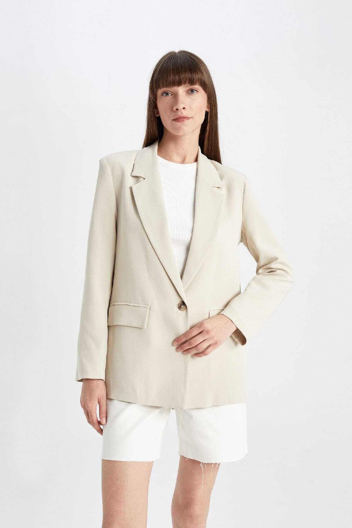 کاپشن کتانی ترکیبی اور سایز فیت