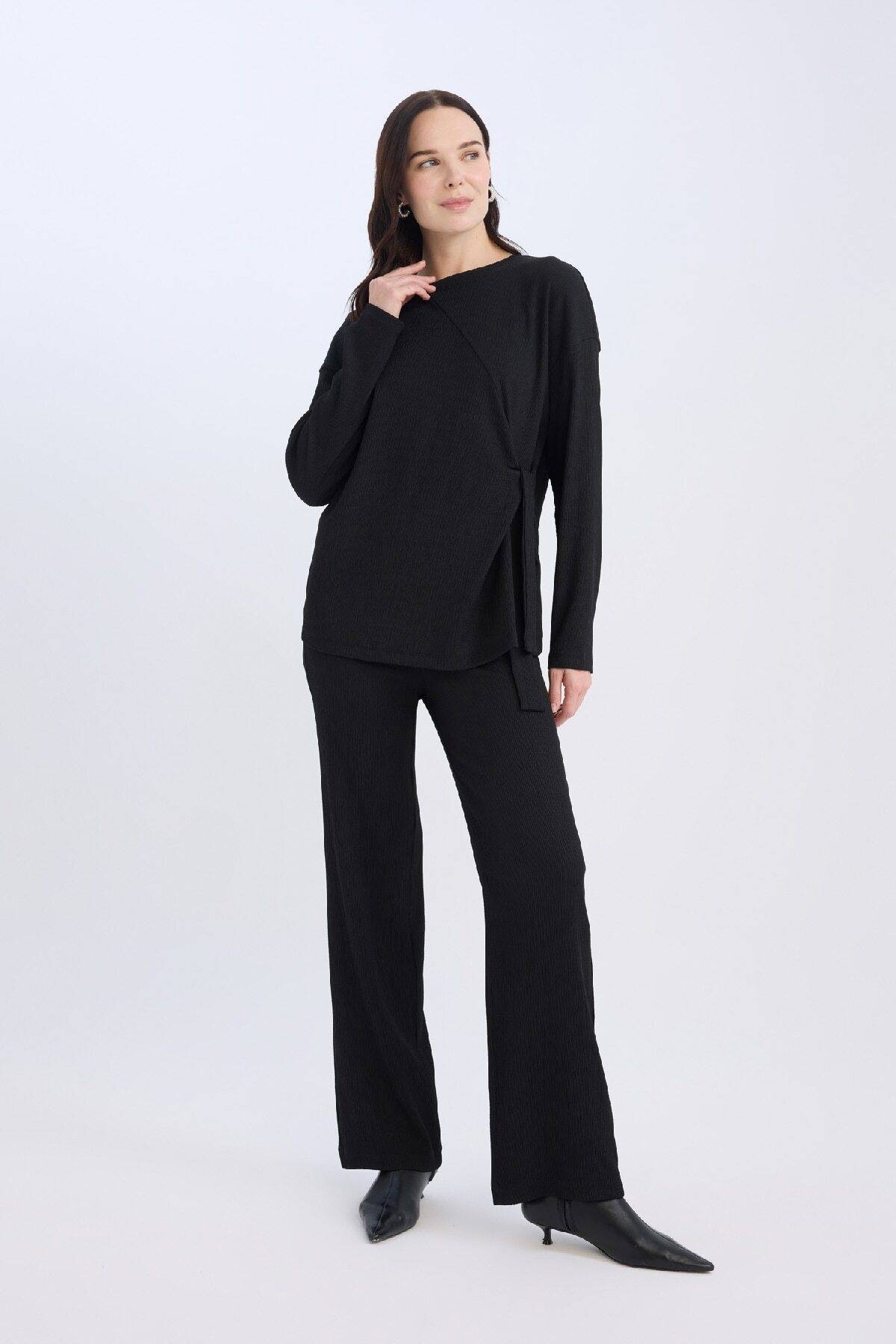 شلوار Bürümcük ساق گشاد کمر گشاد ساق گشاد