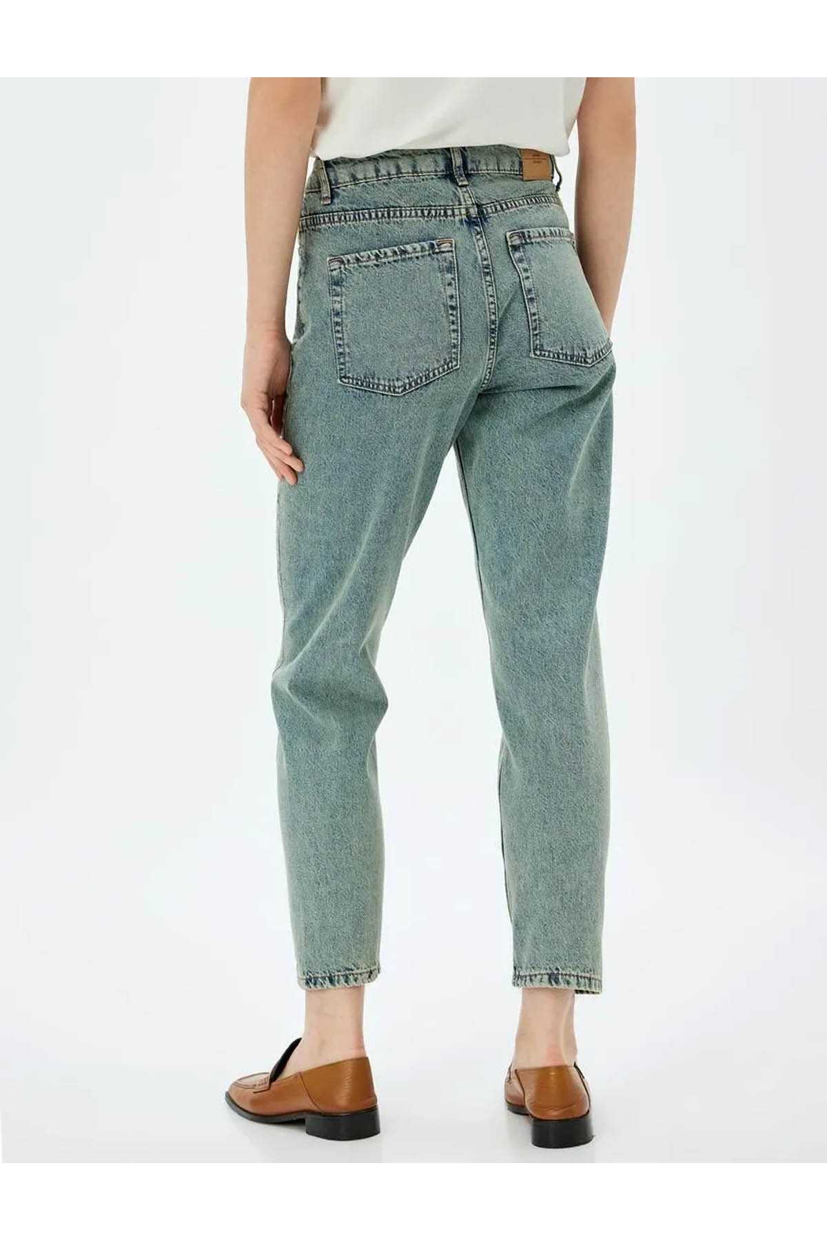 شلوار جین زنانه نیلی متوسط