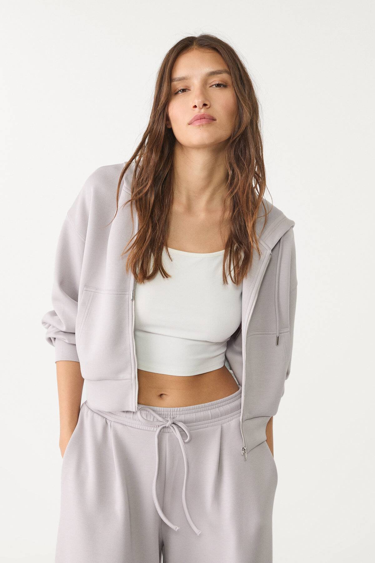 سویشرت زیپ دار بافت نرم