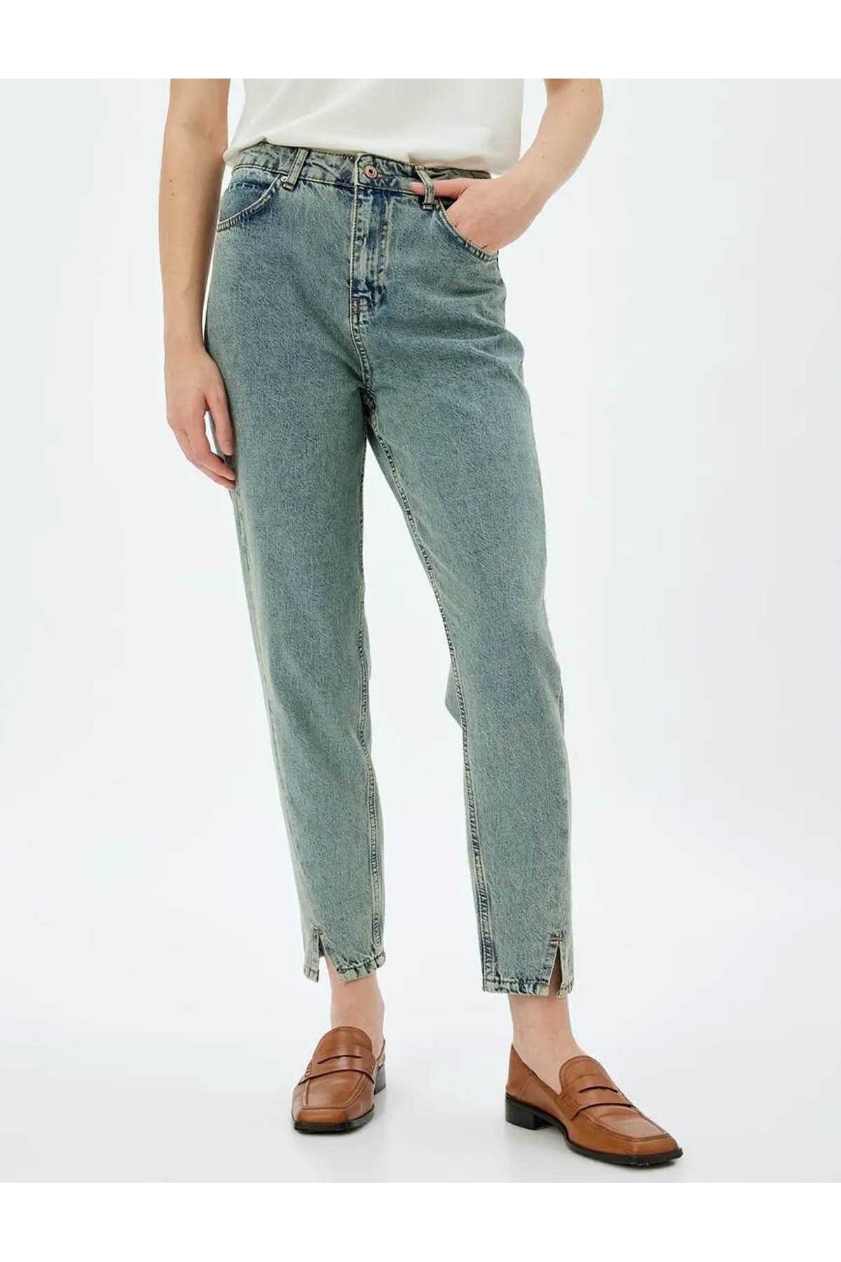 شلوار جین زنانه نیلی متوسط