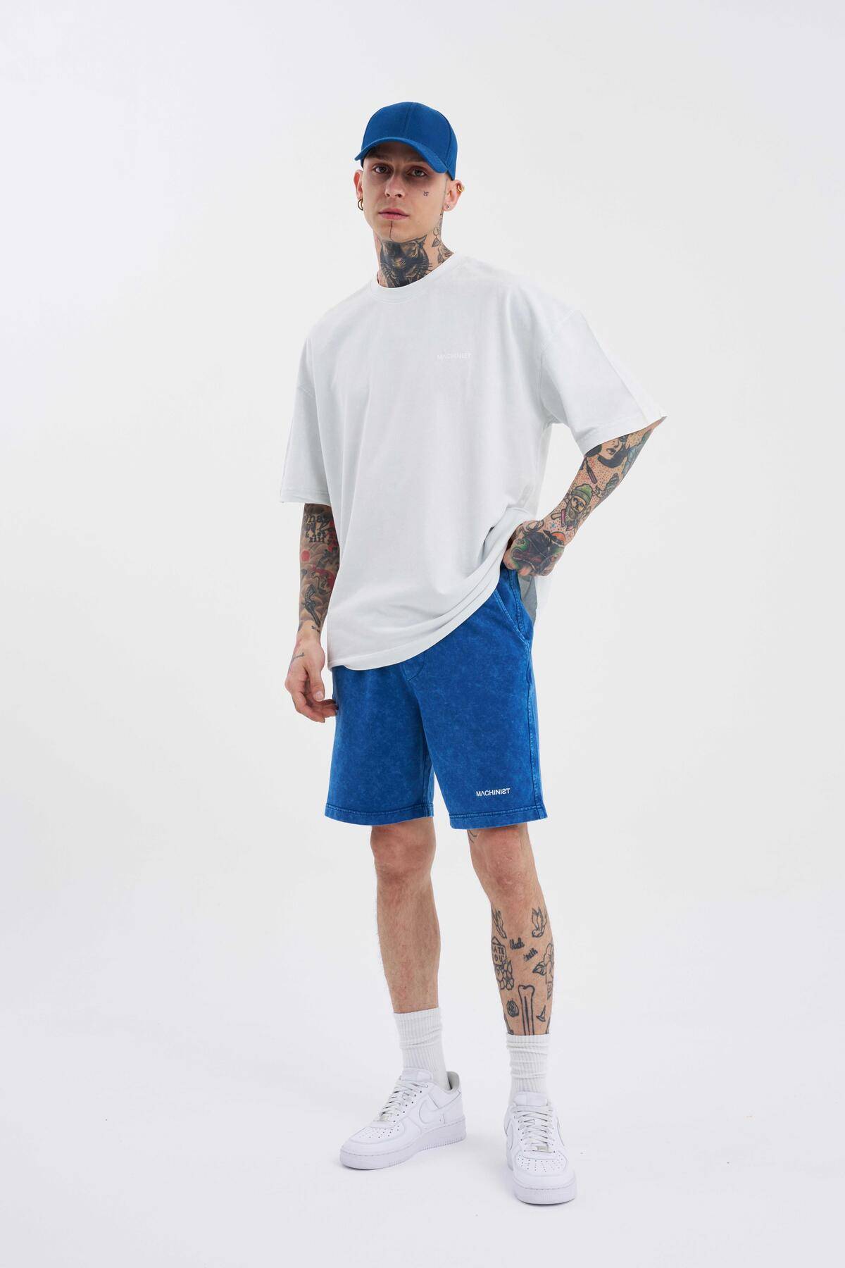 شلوارک ساده و لوکس خاکستری شسته شده