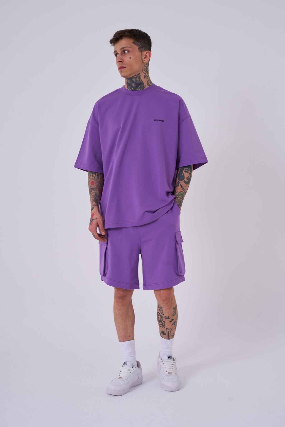 شورت کرمی مردانه با جیب باری