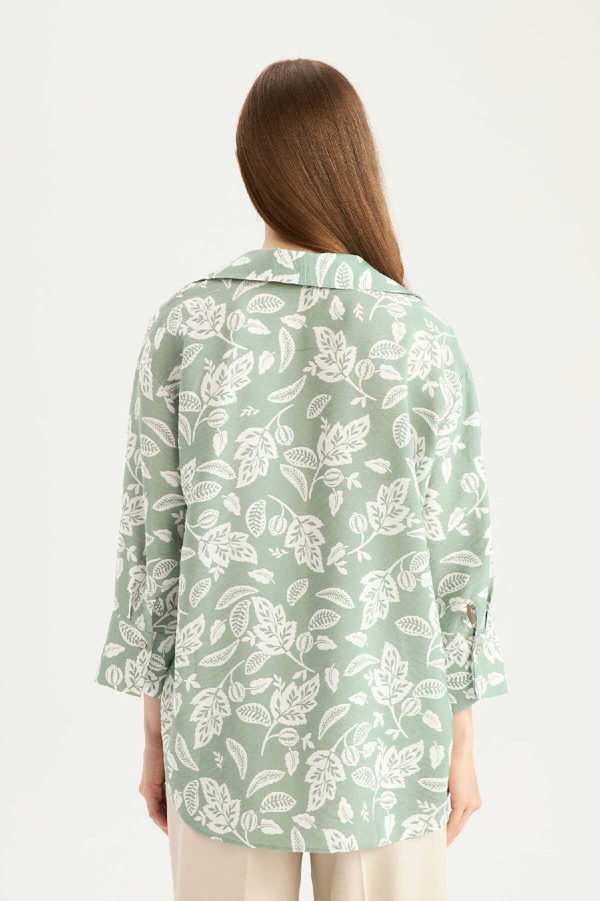 پیراهن آستین بلند با الگوی معمولی C3818AX25SP