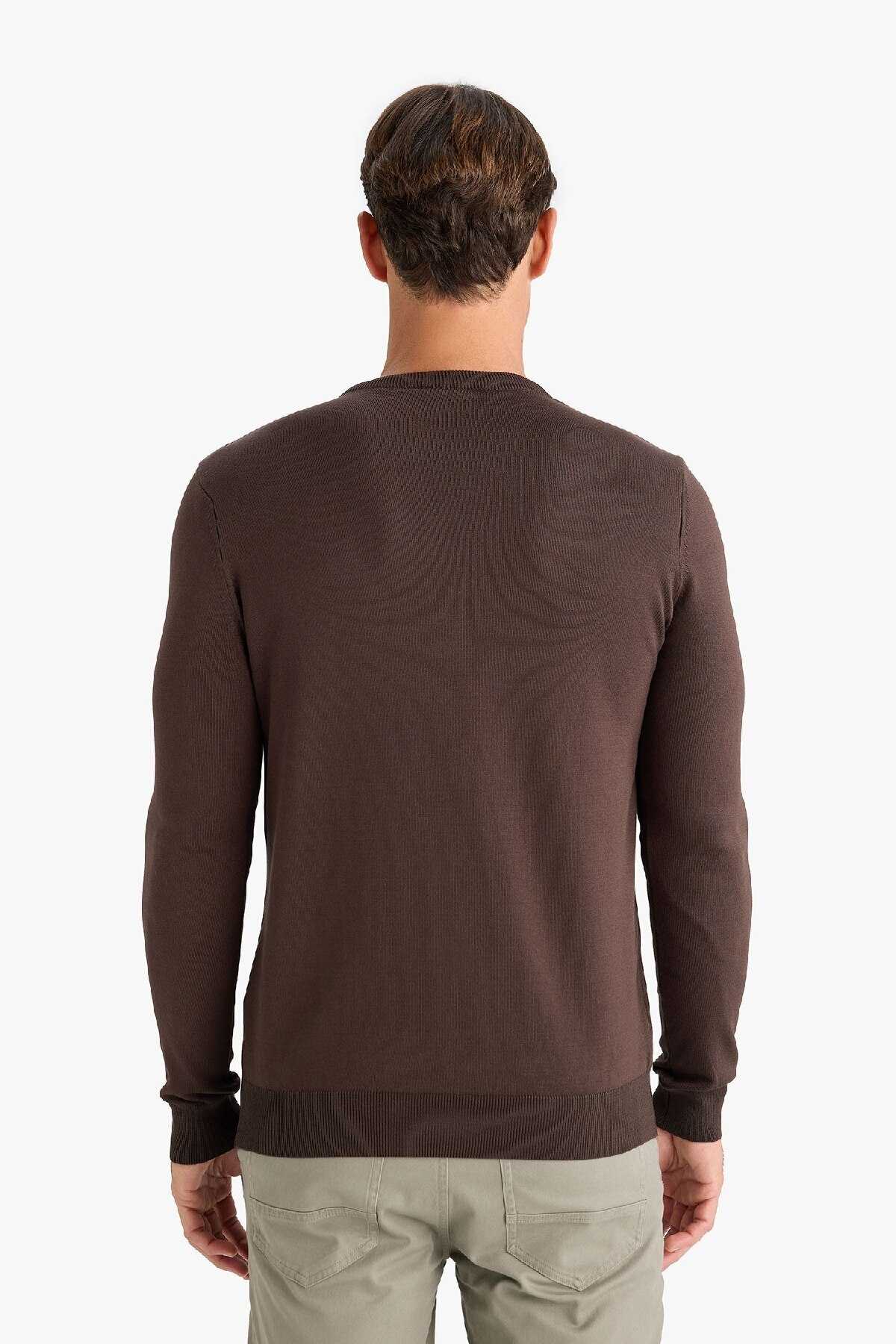 پلیور پارچه ای سلانیک یقه ای استاندارد فیت