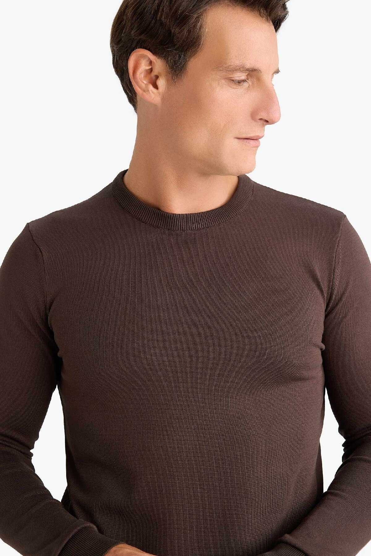 پلیور پارچه ای سلانیک یقه ای استاندارد فیت