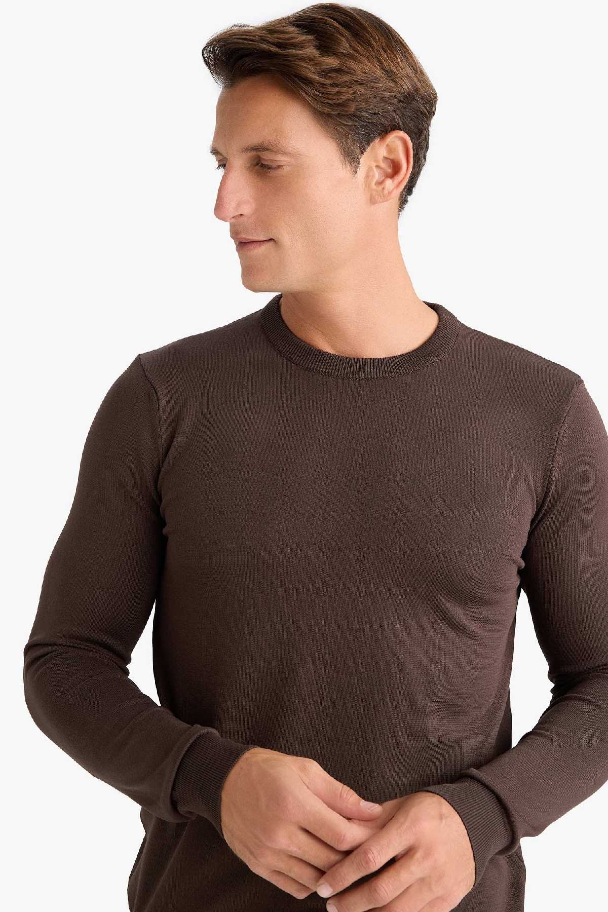 پلیور پارچه ای سلانیک یقه ای استاندارد فیت