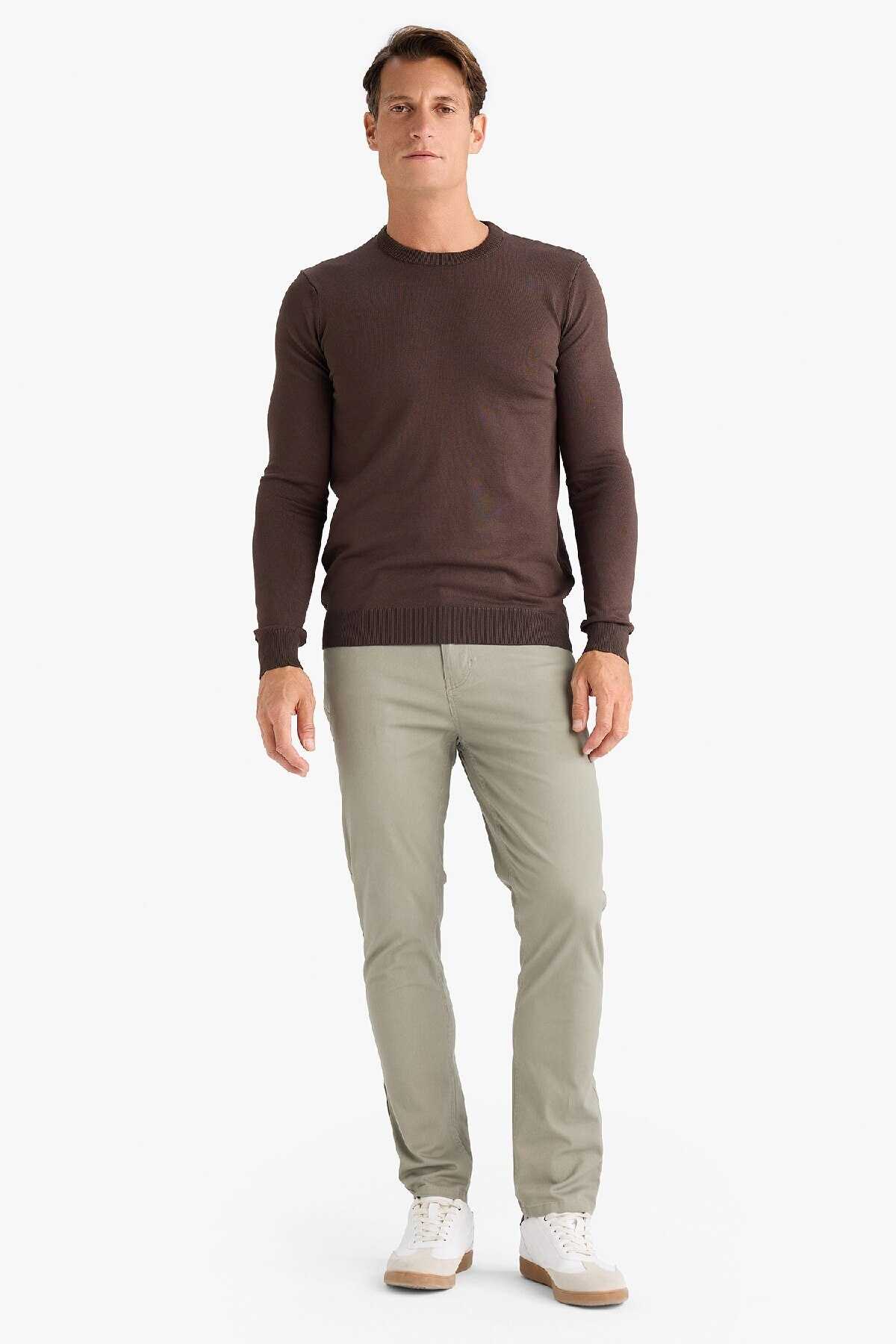 پلیور پارچه ای سلانیک یقه ای استاندارد فیت