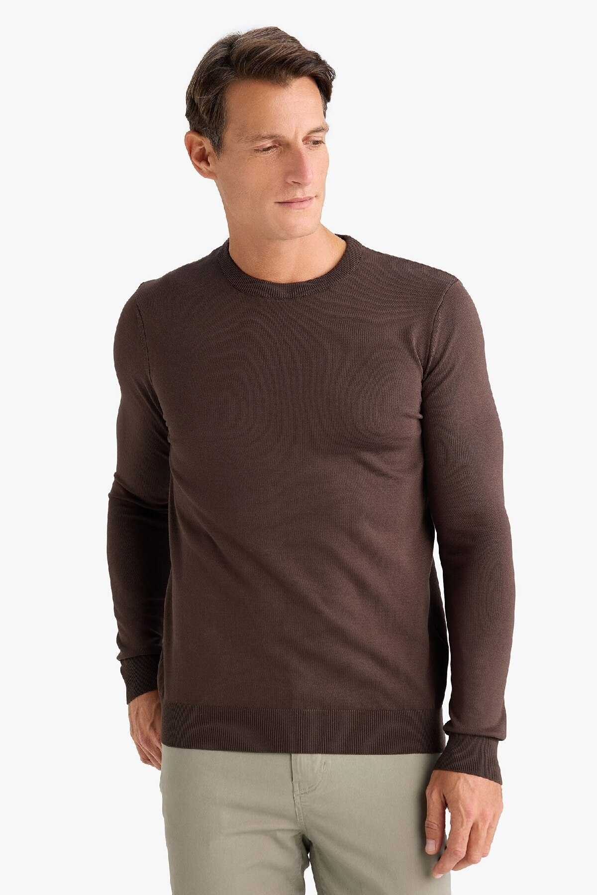 پلیور پارچه ای سلانیک یقه ای استاندارد فیت