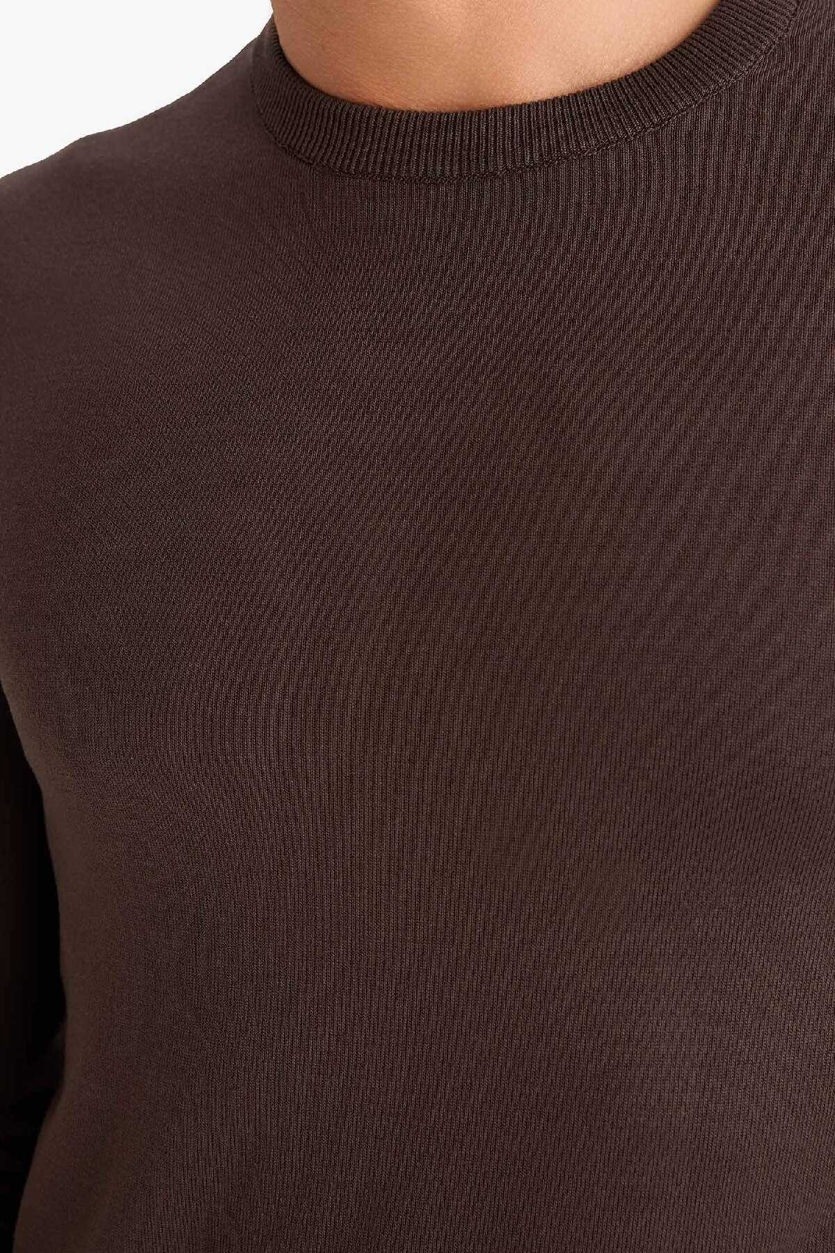 پلیور پارچه ای سلانیک یقه ای استاندارد فیت