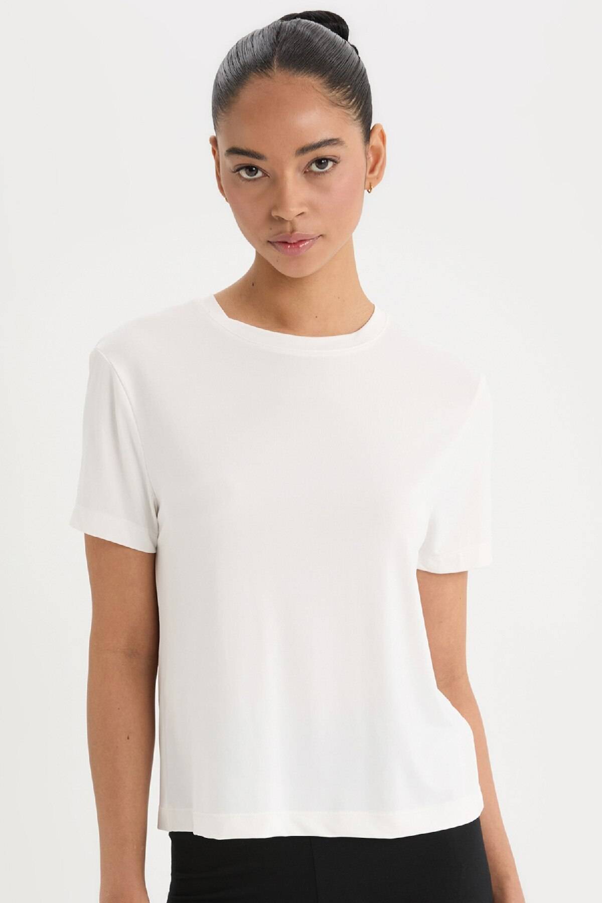 تیشرت آستین کوتاه اسپرت یقه اسپرت DeFactoFit استاندارد