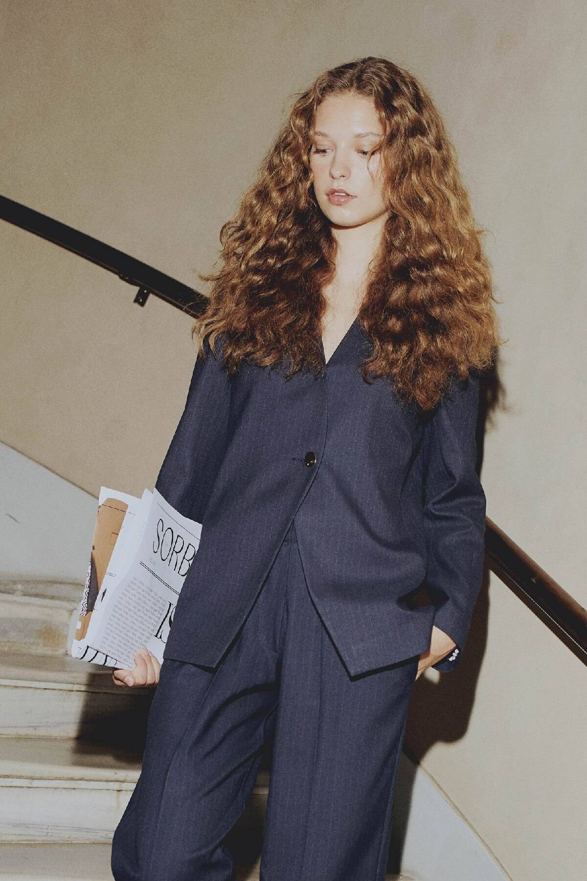 Sorbe X Dorent Fit V -yaka Button Blazer Jacket D9869AX24AUU