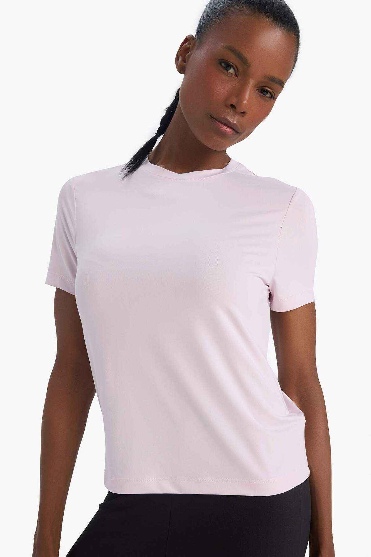 تیشرت آستین کوتاه اسپرت یقه اسپرت DeFactoFit استاندارد