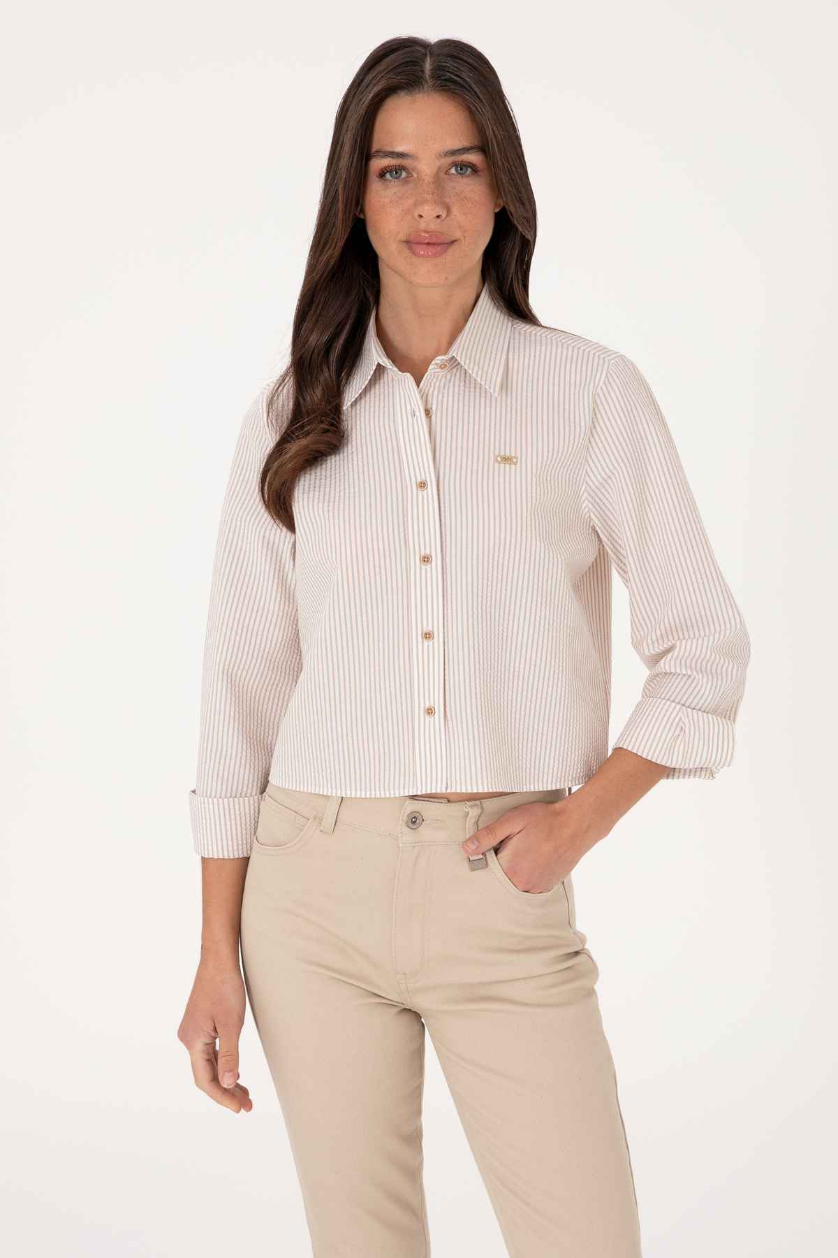 پیراهن آستین بلند زنانه آبی تیره 50291106-VR032