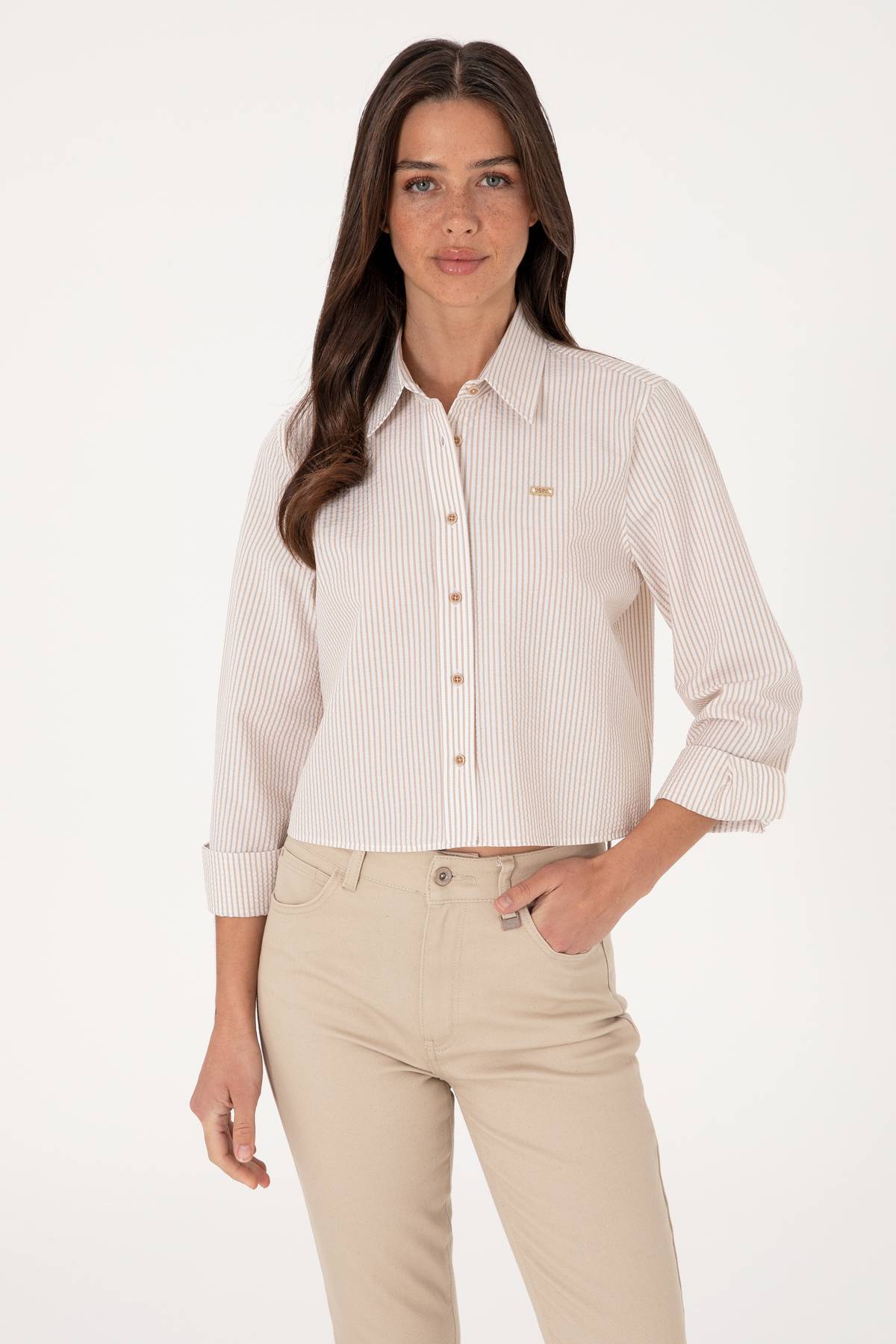 پیراهن آستین بلند زنانه آبی تیره 50291106-VR032