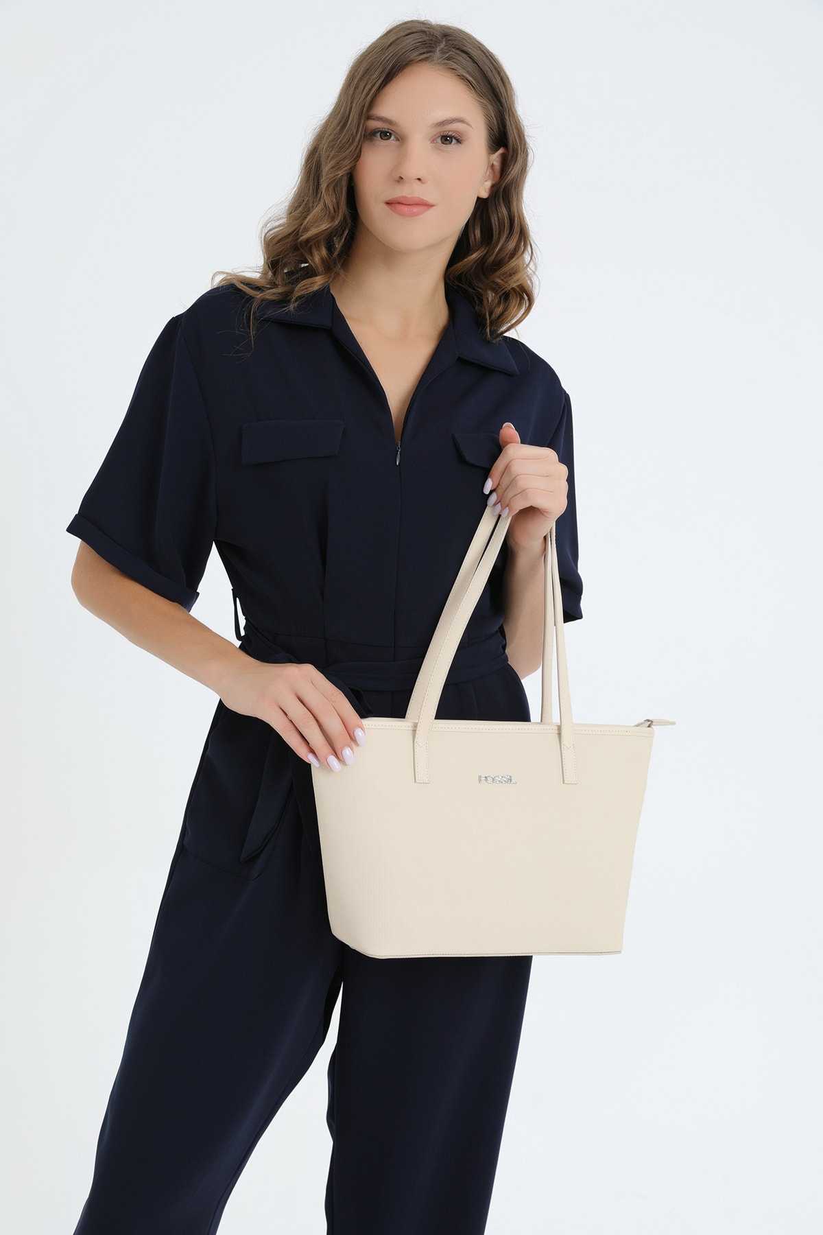 کیف شانه زنانه بژ