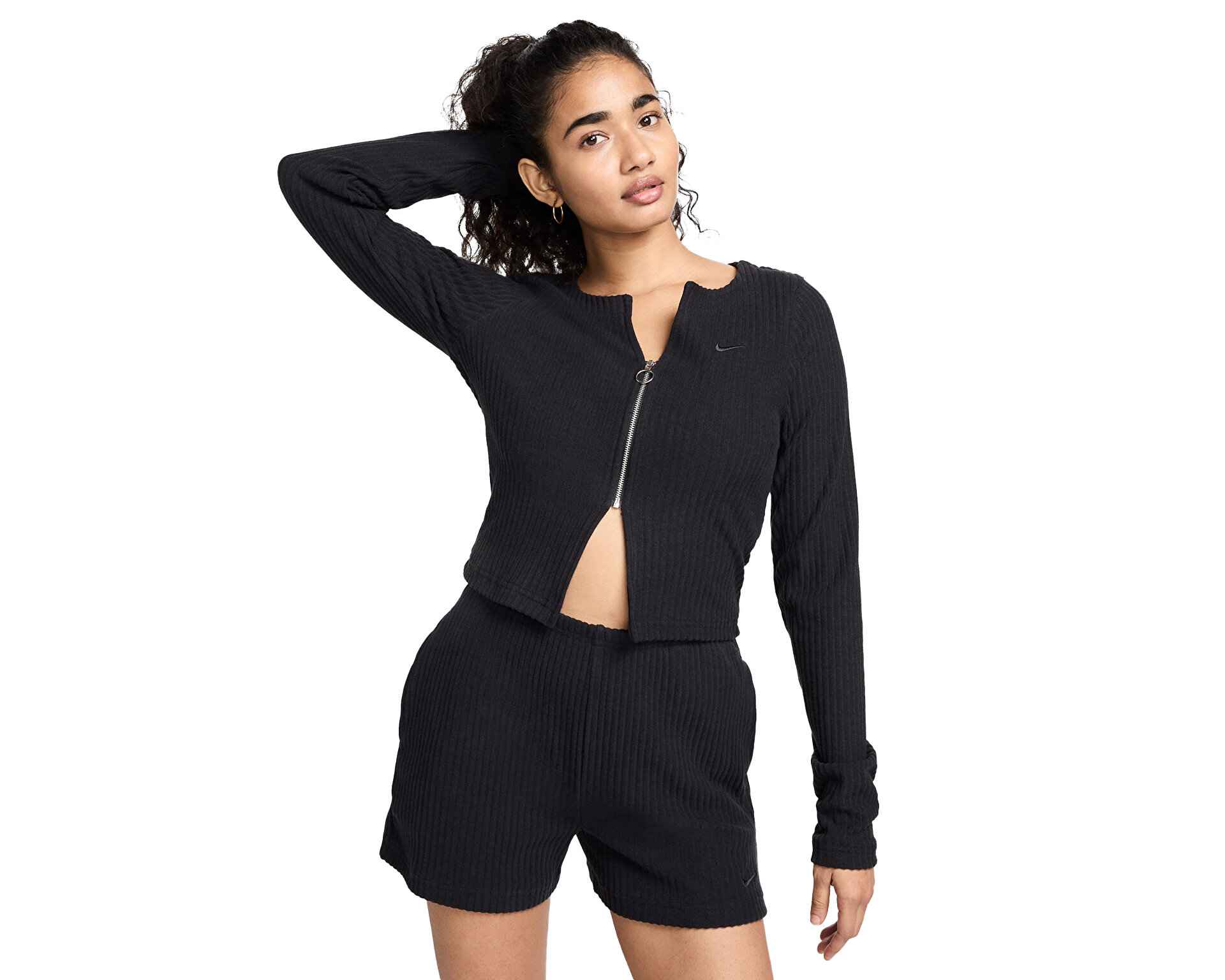 کت غیر رسمی W Nsw Nk Chll Knt Rib Fz Crdgn